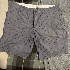 Dockers Light Gray Casual Shorts with Navy Anchor Accent